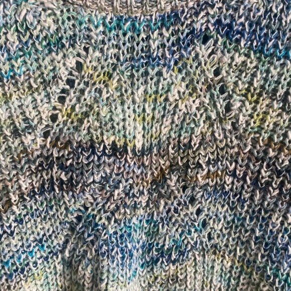 PERUVIAN CONNECTION Multicolor Knit Sweater Crew Neck Pullover Women M - Picture 2 of 6